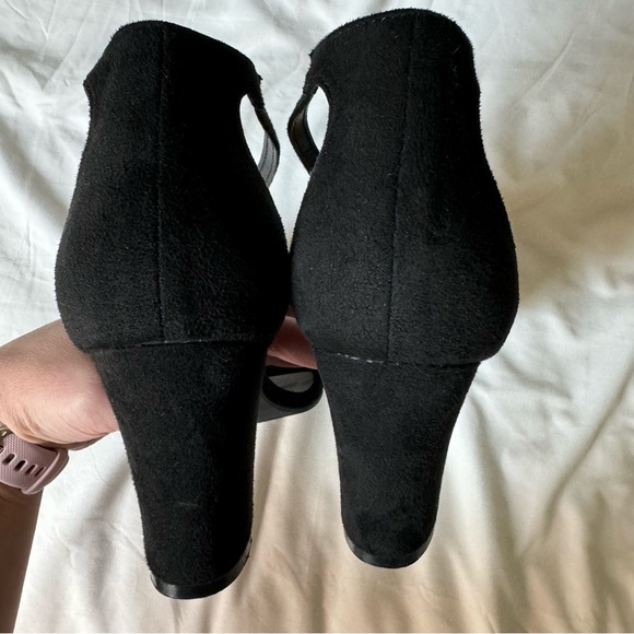 Pierre Dumas Amy Heels Black Suede-Feel Women’s Size 8.5 - Picture 5 of 6